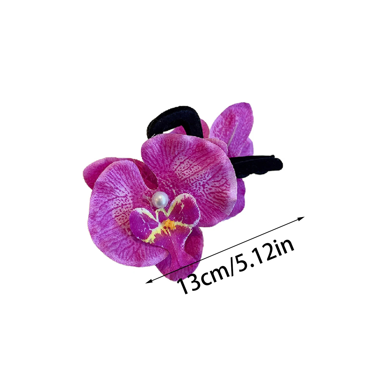 2024 Butterfly Orchid Flower Hair Claw Shark Clip Women Fairy Flower Hairpin Hair Crab Clip Headwear Barrette Hair Accessories