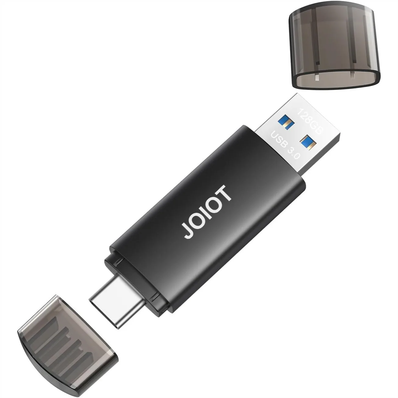 128GB USB C Flash Drive Dual USB 3.0 Type C + USB A Portable Thumb Drive for Smartphone Tablet Computer Mac iPhone 15 Black