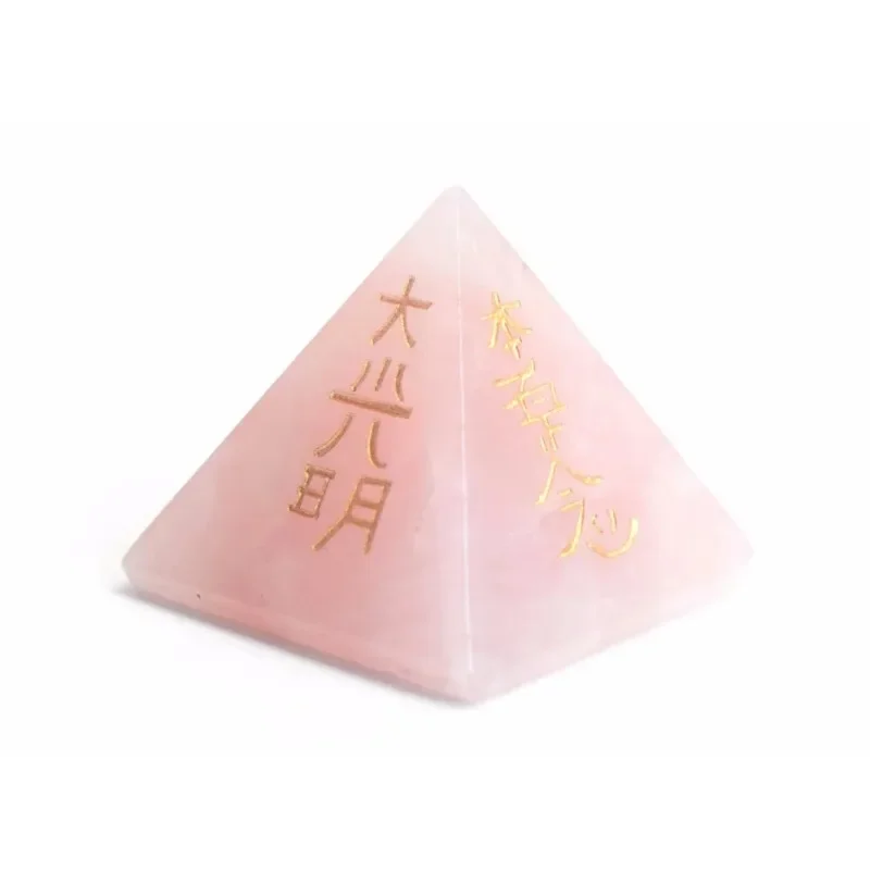 1 Piece Natural Chakra Quartz Amethyst Pyramid Figurine Semi-precious Stone Crystal Balance Usui Reiki Symbols Home Decoration