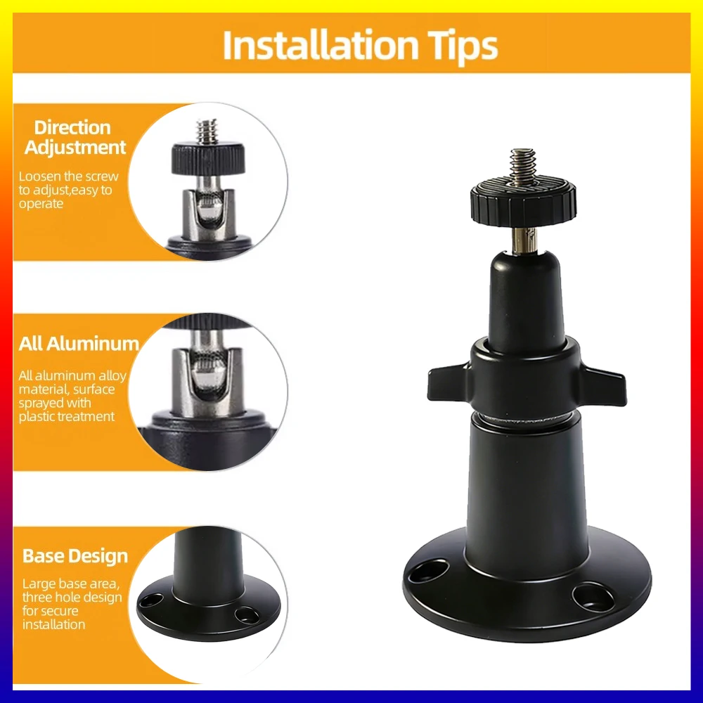 Adjustable Security Wall Mount Bracket for Arlo Ultra/Pro/Pro 2/Pro 3/Other CCTV Cameras Indoor/Outdoor Metal Bracket view 3