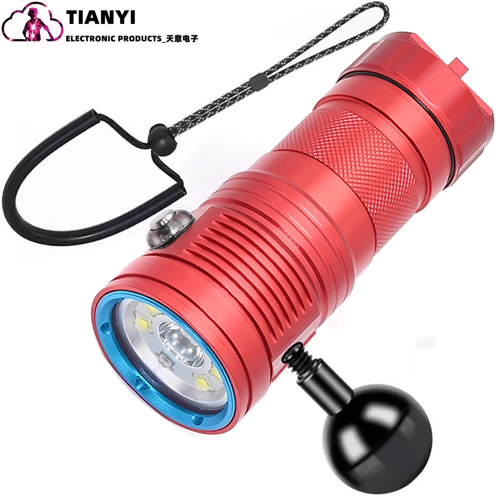 Blue light red light white light spotlight multi-functional professional waterproof lighting photography fill light diving