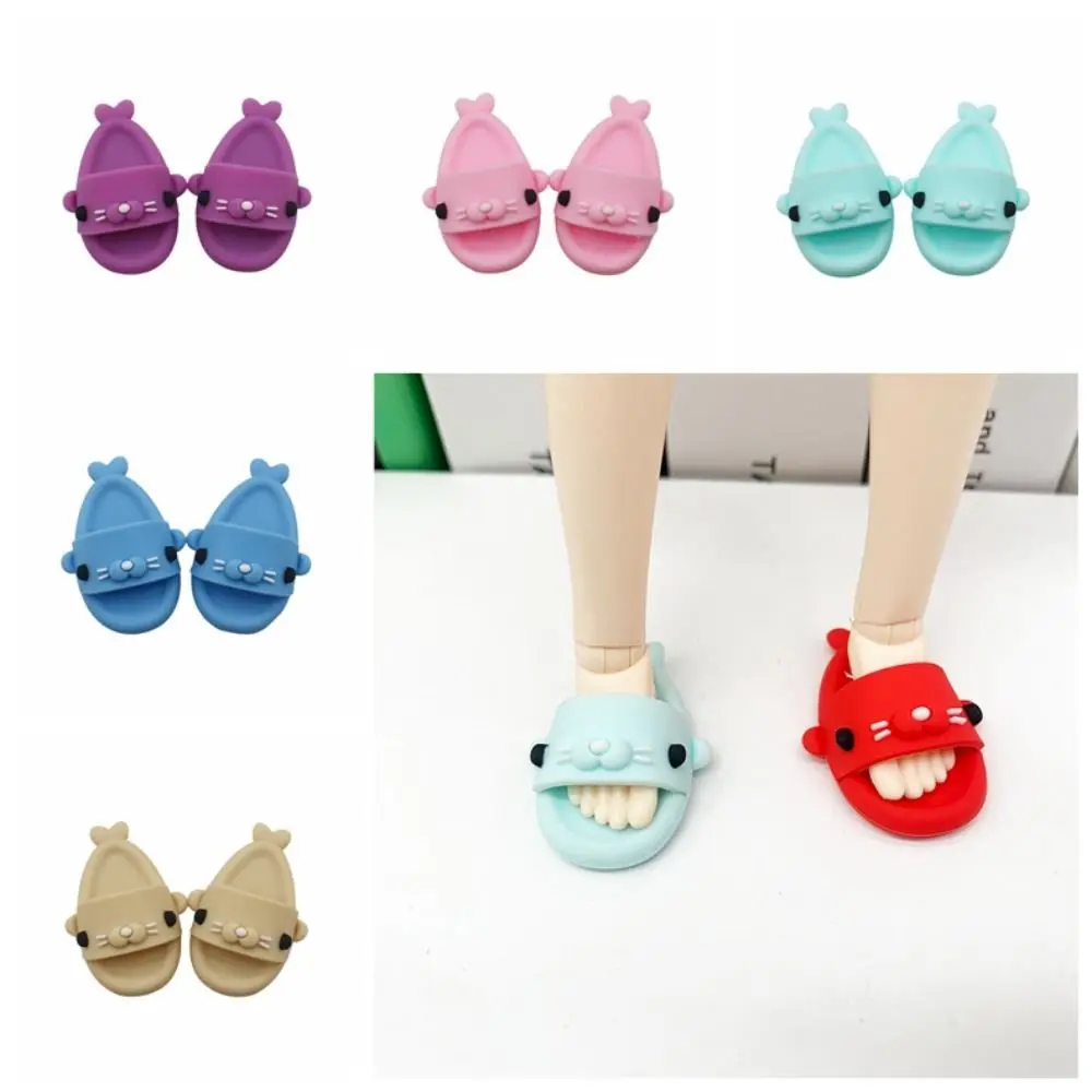 Hole Shoe Decoration Round Toe Doll Seal Slippers Seal Shape Mini 1/6 BJD Doll Shoes Slippers Cartoon OB11 Seal Shoes 1/6BJD