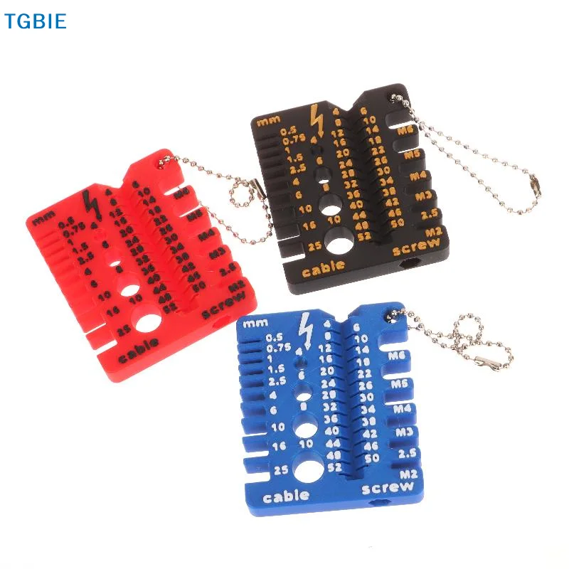 [TL]Portable Nut And Drill Bit Thread Checker 3D Printed Wire Screw Measuring Tool Screw Drill Bit Gauge For Nuts Bolts Threads