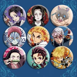 Demon Slayer Kimetsu no Yaiba 58mm Metal Badge  Tanjiro, Nezuko, Zenitsu, Inosuke anime figure