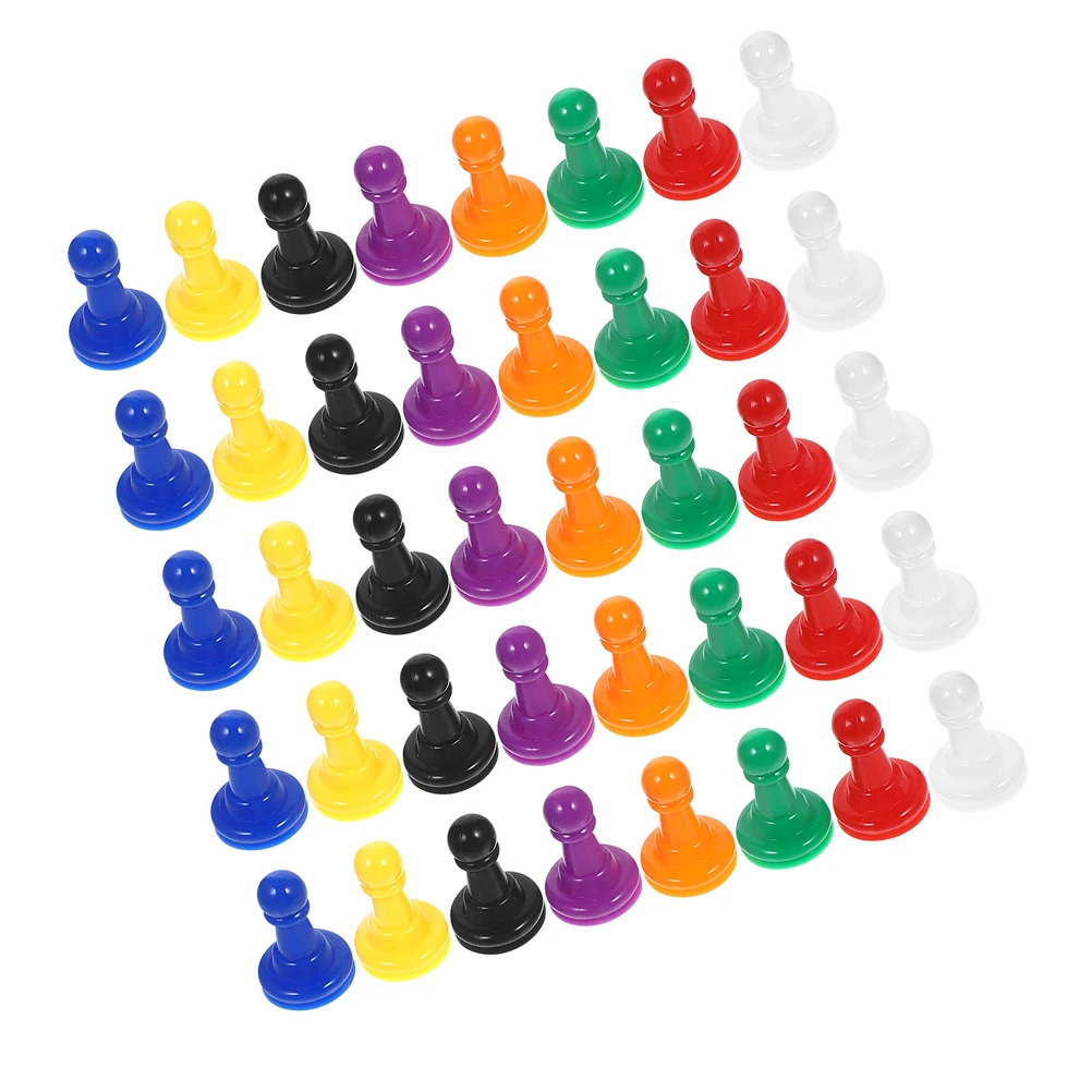 

80Pcs Board Game Pieces Multicolor Plastic Chess Pieces Small Replacement Pawns Tabletop Markers Accessories for Board Games