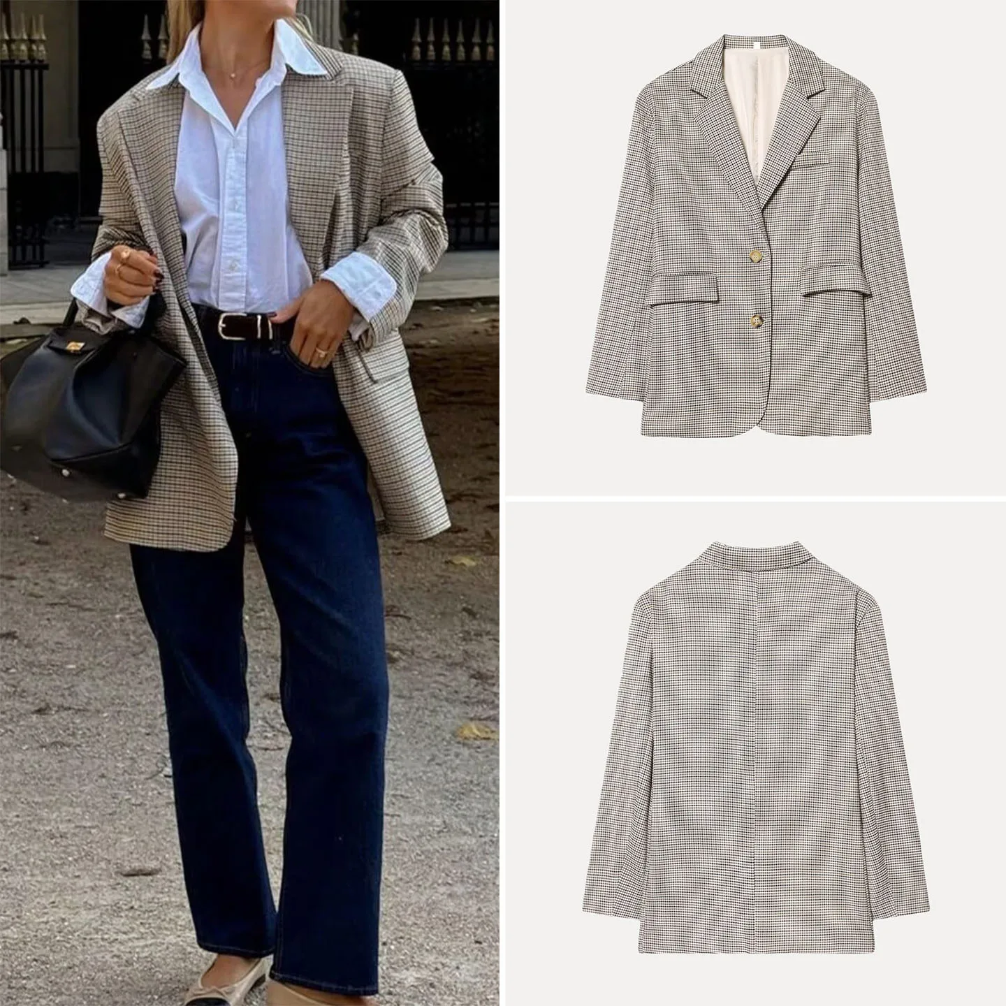 

Новый зимний женский костюм 2025 года: свободный клетчатый пиджак на одной пуговице, с длинными рукавами, в стиле ретро, для создания индивидуального образа