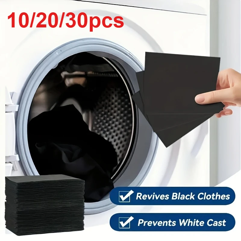 Black Clothing Color Restorer Sheet Black Trouser Clothes Laundry Tablet Restore Black Color Laundry Paper for Washing Machine