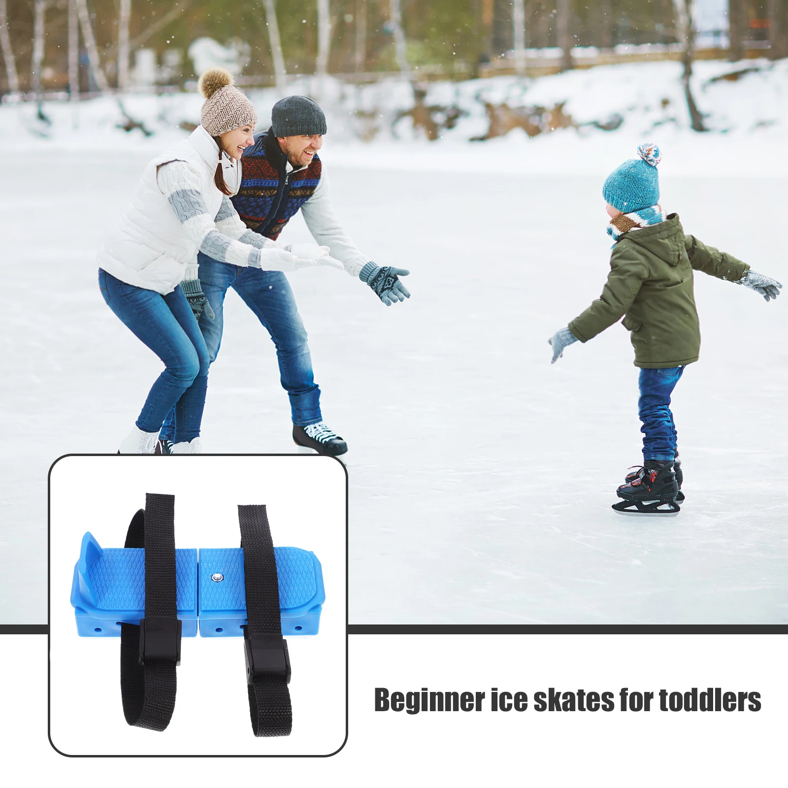 

Children's Ice Skates Safe And Comfortable Beginner Ice Skates For Kids Adjustable Strap Stabilizing Training Ice Skating Shoes