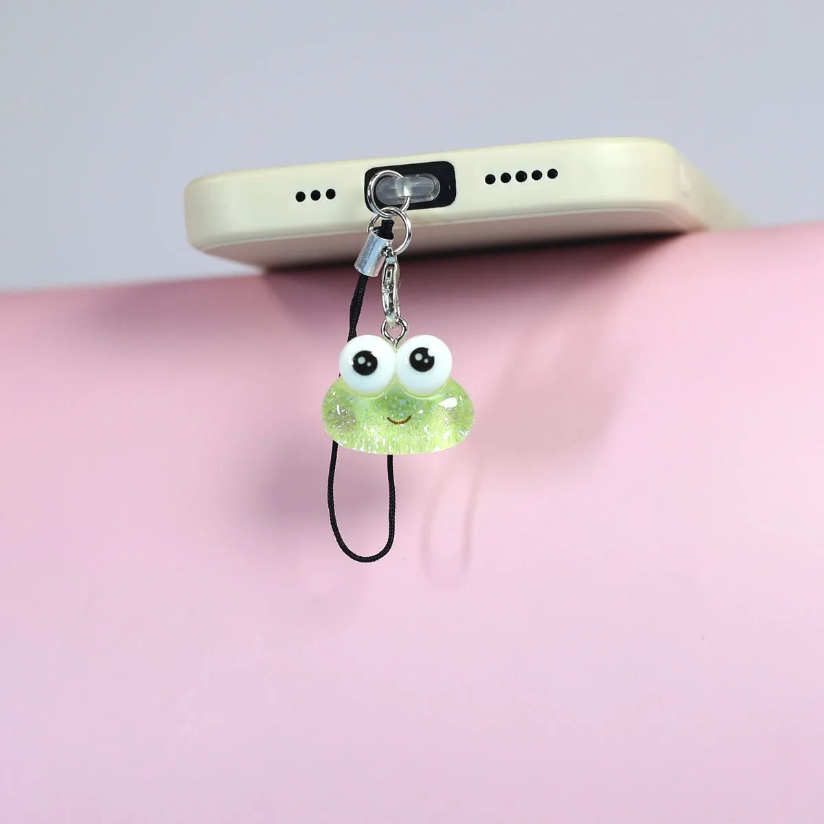 Cute Frog Mobile Phone Dust Plug With Hanging Rope To Prevent Loss Phone Hanging Accessories Decorative Multi Purpose Keychain