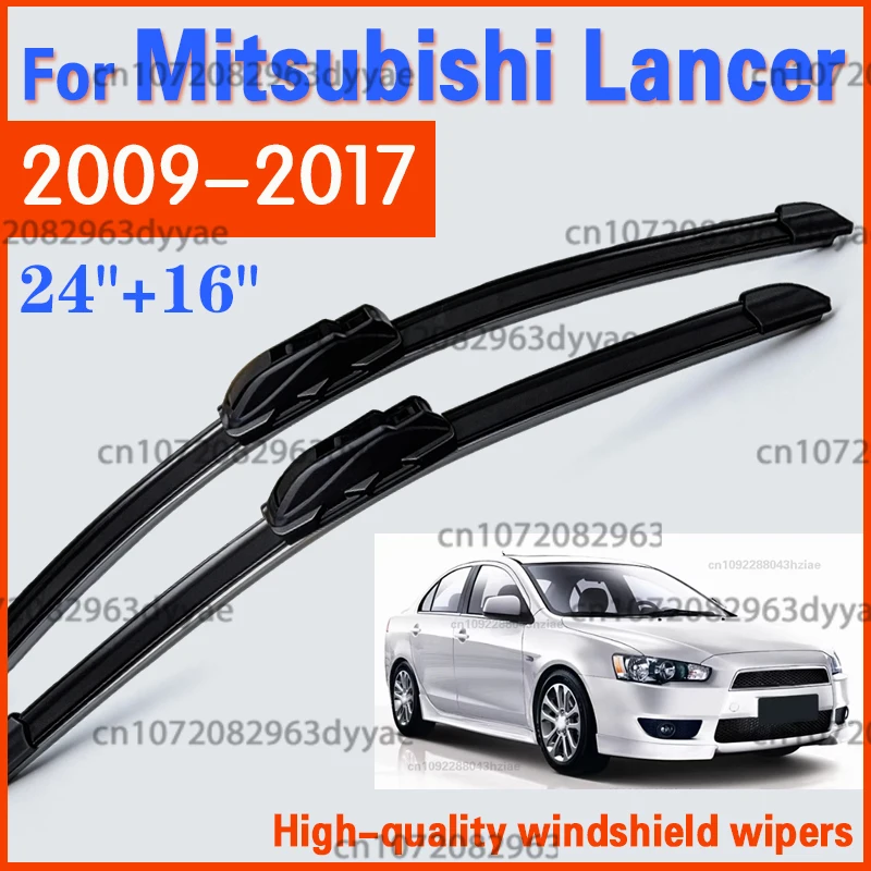 Wiper LHD Front Hybrid Wiper Blades For Mitsubishi Lancer 2009 - 2017 Windshield Windscreen Window Rain Brushes 24