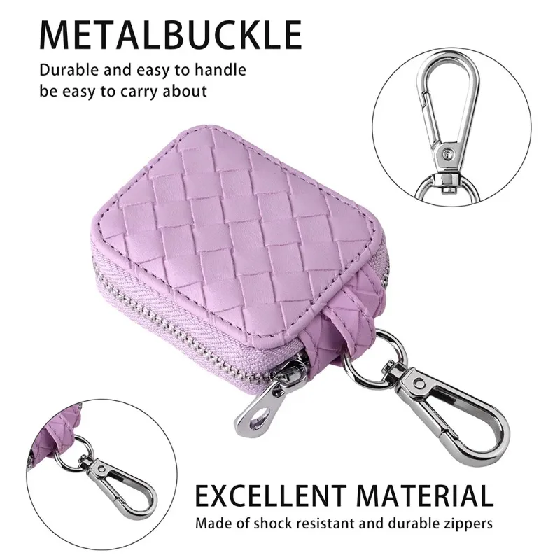 Durable Woven Pattern Universal Leather Protective Cover For AirPods 4 3 Cases & AirPods Pro 2