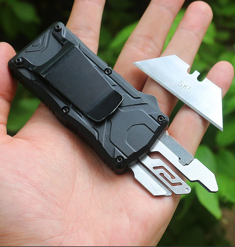 

Aluminum Alloy Utility Knife High-Tech Paper Cutter with Outdoor Texture for Camping EDC Self-Defense Lightweight Multi-Tool