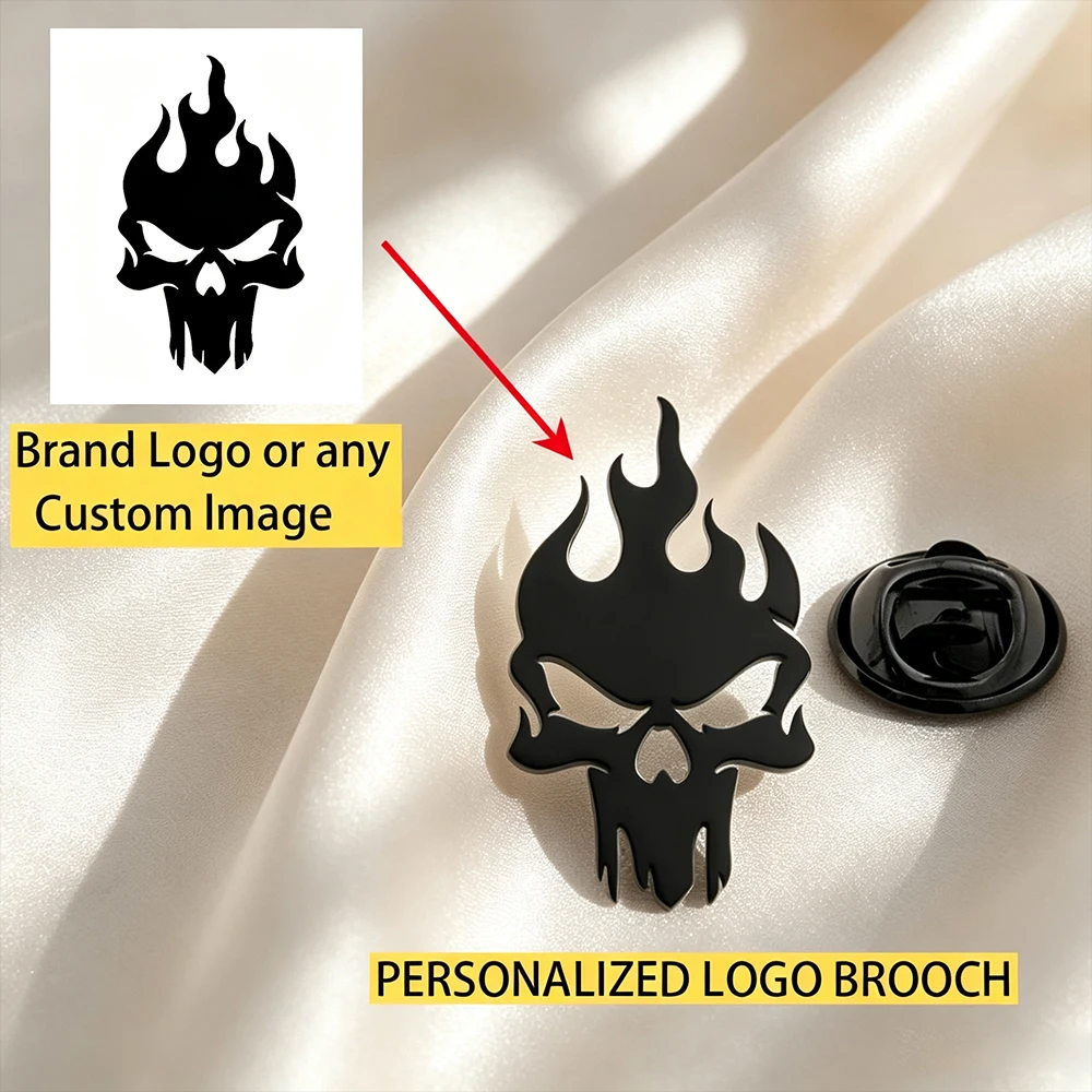 Wholesale Customized Pattern Stainless Steel Brooch Personalized Company Logo Design And Production Badge Jewelry Gifts