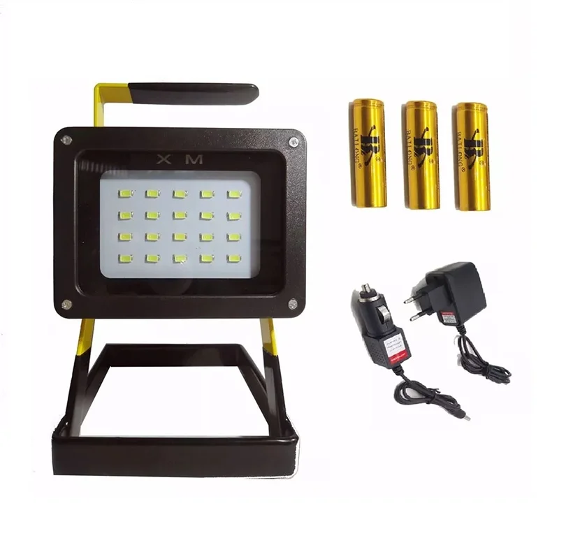 Rechargeable 100W 3 Battery Rechargeable LED Spotlight Reflector