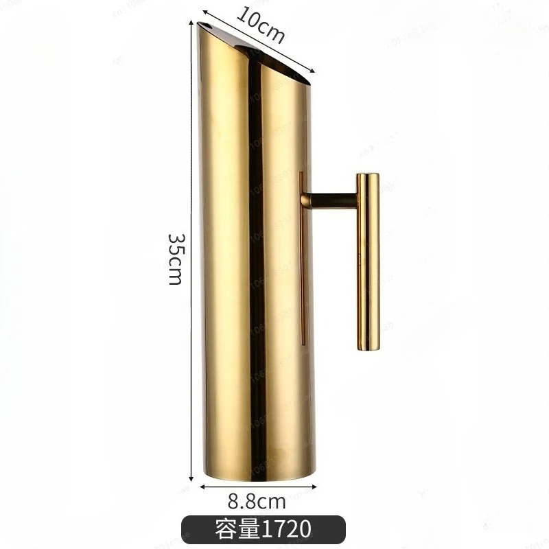 Stainless Steel Fruit  Water  Straight  Bar Curling Pot Cold Kettle Cold Kettle