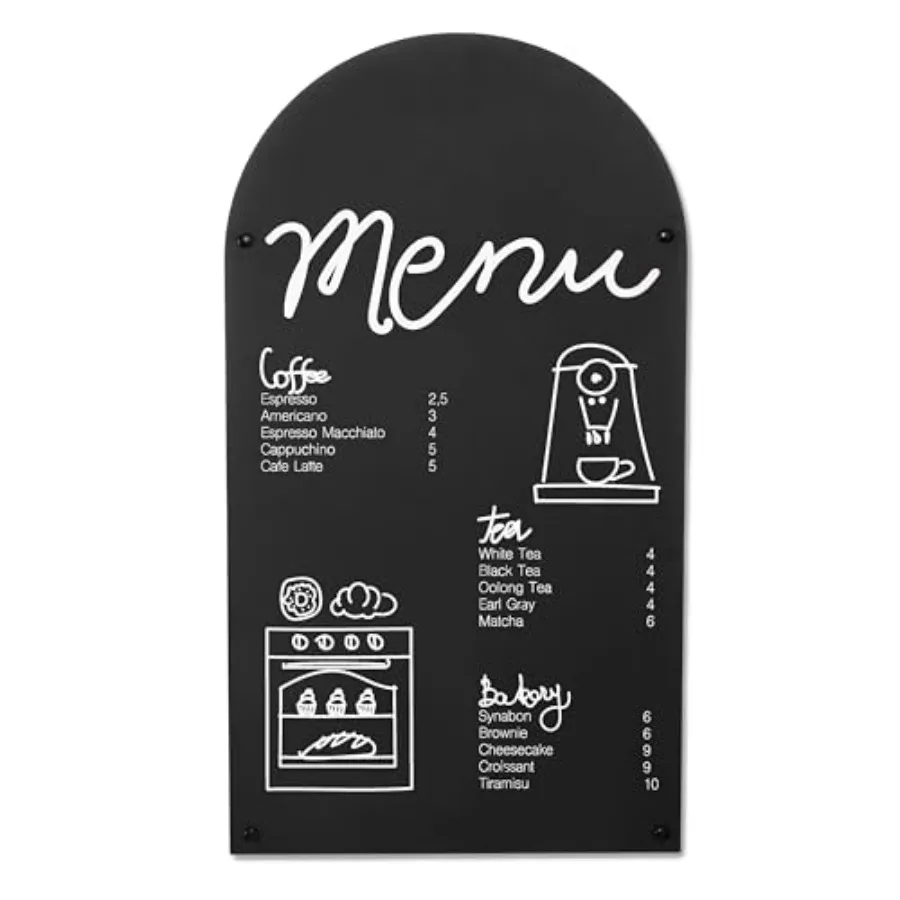 

Metal Magnetic Chalkboard for Wall - 17 x 31.5 Inch Large Chalk Board Sign Board for Wall, Magnet Board, Blackboard Food Truck