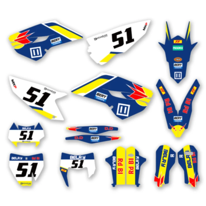 

SPACE Custom Motorcycle Graphics Background Decals for Husqvarna TC FC 2014 2015 TE FE 2014 2015 2016 Decals Stickers Kits 006