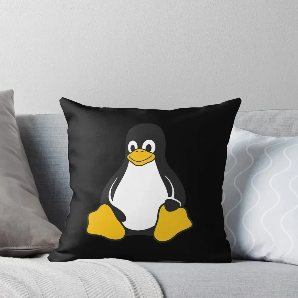 

Linux Tux Throw Pillow Decorative Sofa Cushions christmas supplies pillow