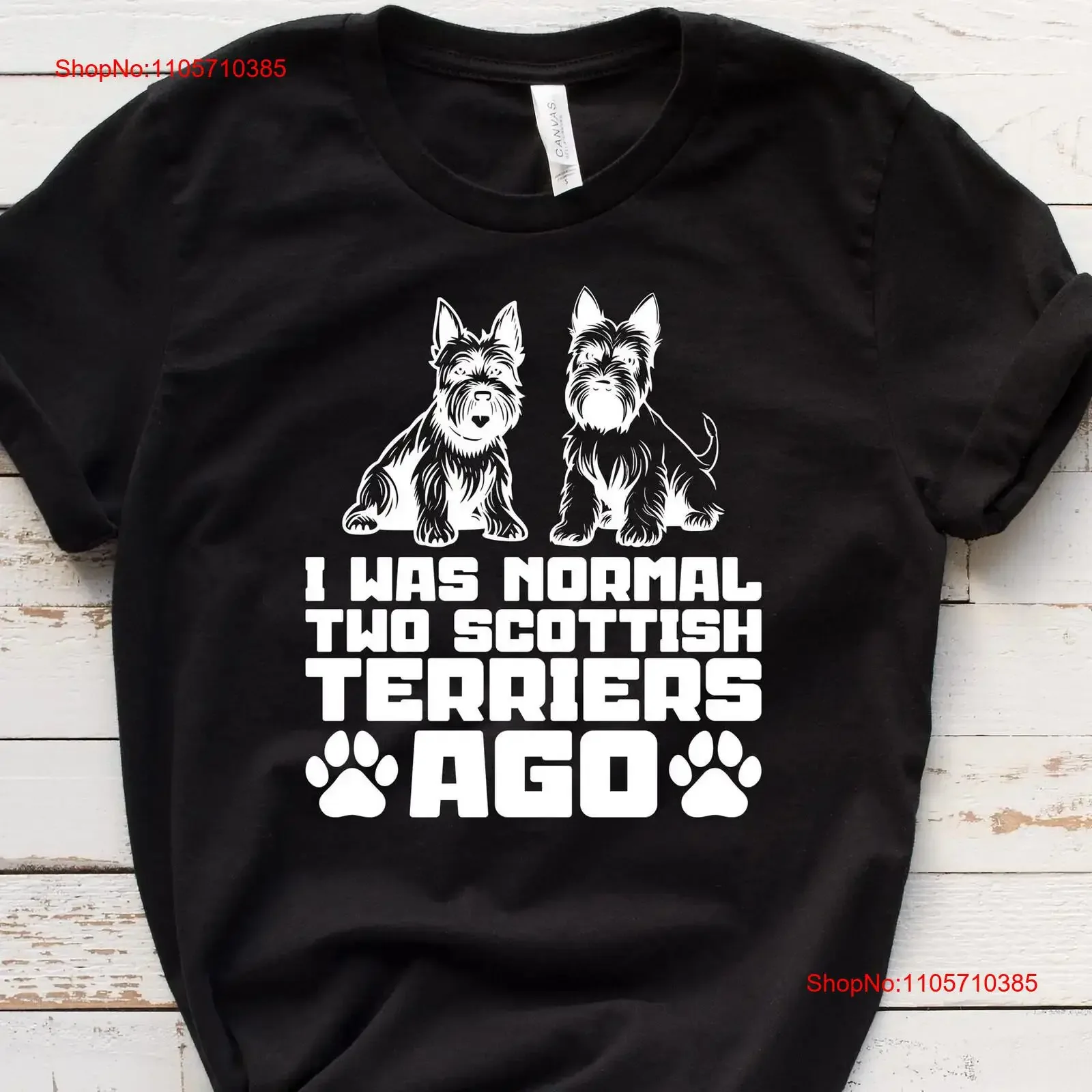 Scottish Terrier T Shirt Owner Scottie Dog T1810 vintage Washed Casual Breathable Soft Stylish Slightly Unisex