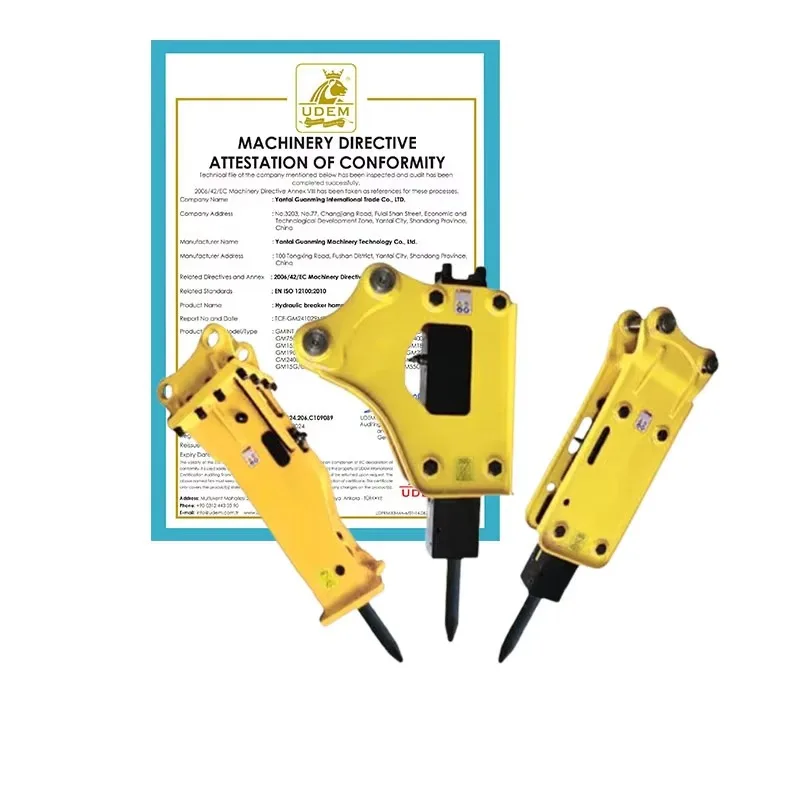 Construction Equipment Hydraulic Breaker Long Working Life Stone Breaker Hydraulic Rock Hammer for Sale
