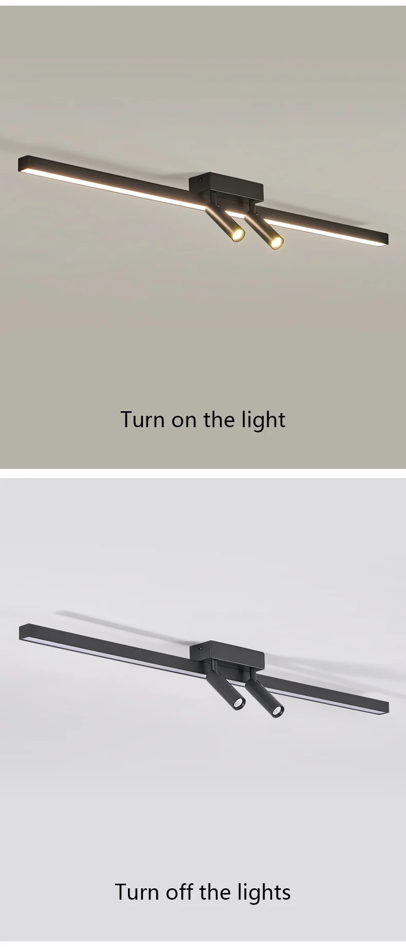Modern LED Line Ceiling Lamp modern Living Room Dining Room Master Bedroom Study Fixture Gold Black Ceiling Lights Illumination