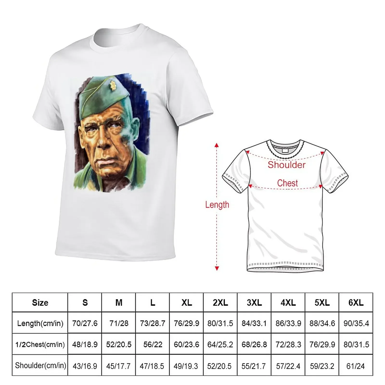 Lee Marvin, Dirty Dozen painting movie poster T-Shirt plus size tops Blouse heavy weight t shirts for men