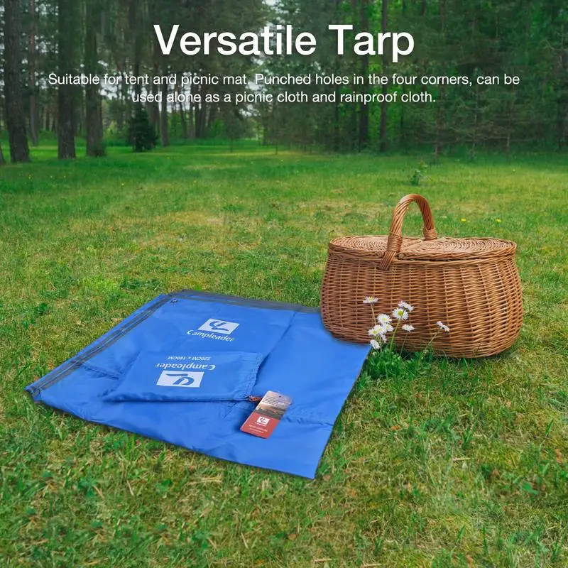 Heavy Duty Tarp Cover Rainproof Camping Tarpaulin For Outdoor 210D Oxford Cloth PU Coating, Water Pressure Resistance 네이처 하이크