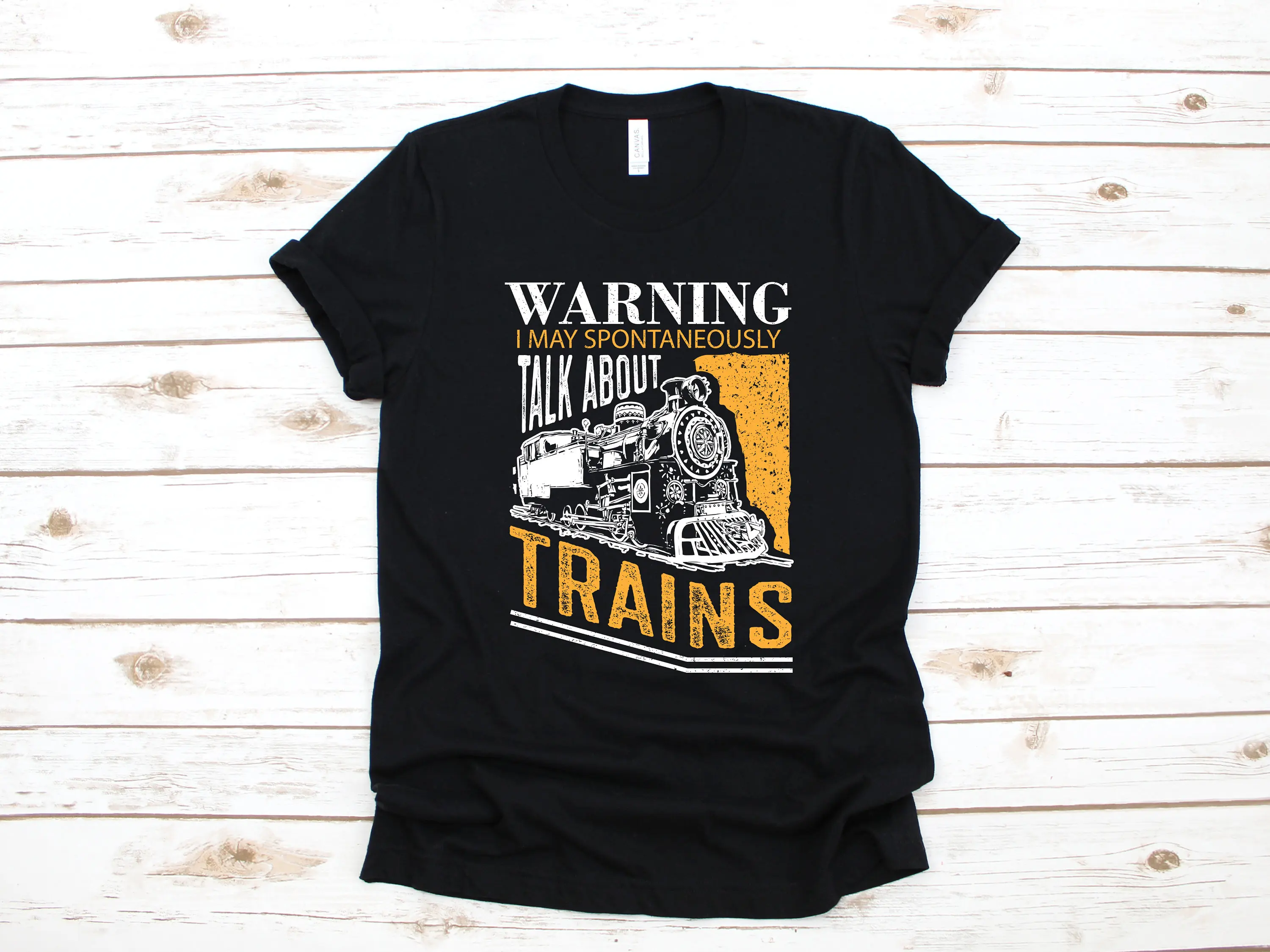 Warning Talk About Trains T Shirt Funny Train Conductor SweaT Long Sleeve Watcher Kids Apparel