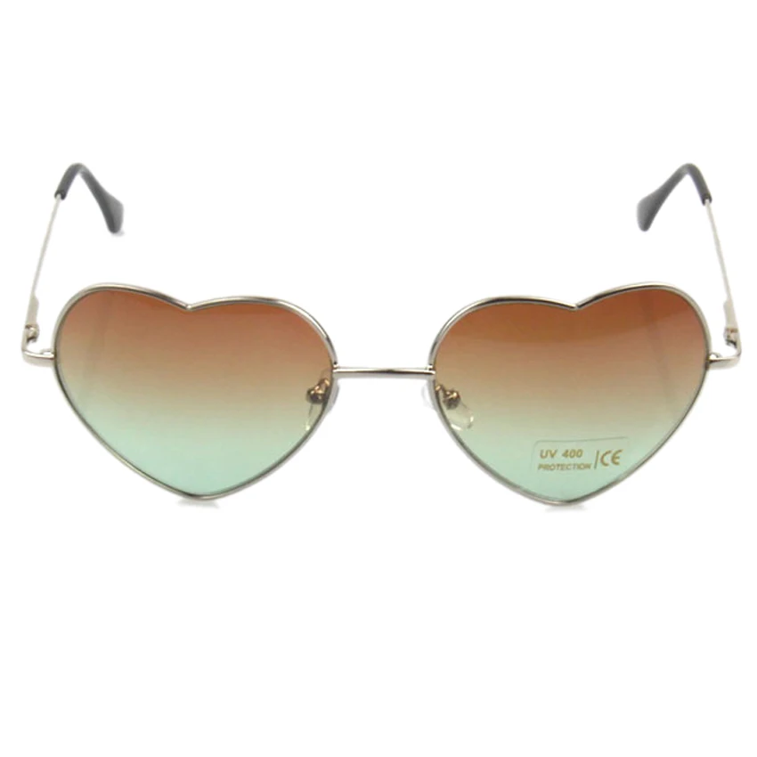 

Foenixsong Women's Sunglasses Heart Shape Frame Mirror Gradient Lenses for Women Men Glasses UV400 Vintage Camping Eyewear