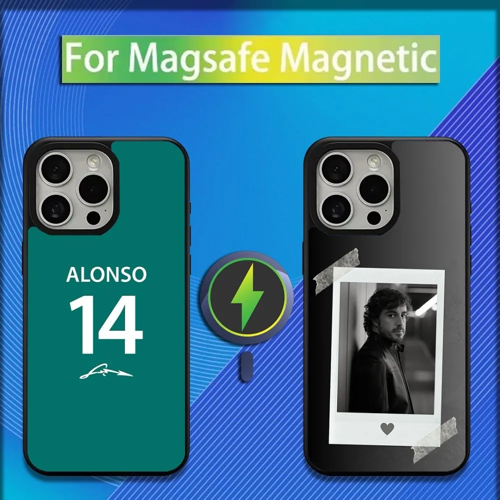 

Rider F-Fernando Alonso Phone Case For iPhone 16,15,14,13,12,11,Plus,Pro,Max,Mini Magsafe Magnetic Wireless Charging