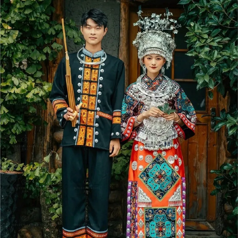 新しい民族衣装高級頭飾り襟衣装ホスト写真撮影