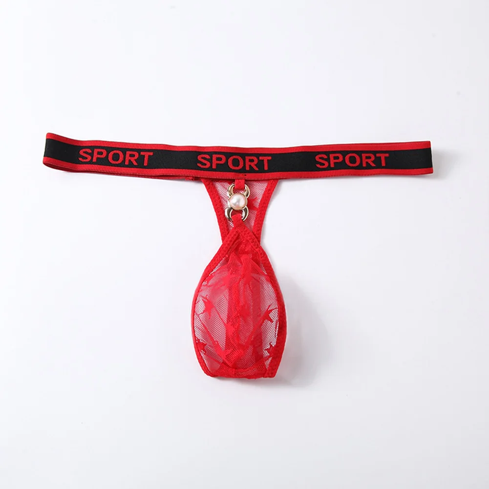 Mens Thongs Ultra-ThinT-Back G-strings Elastic Low Waist Lingerie Sissy Pouch Sexy Panties Briefs Sexy Accessories Hot Underwear