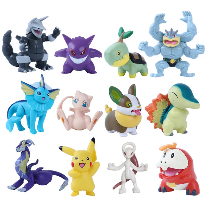 Pokemon Anime-Figuren Eis-Eevee Pikachu Fliegender Drache Sammelfigur Niedliche Actionfiguren Modell Poké Mon Geburtstagsgeschenke