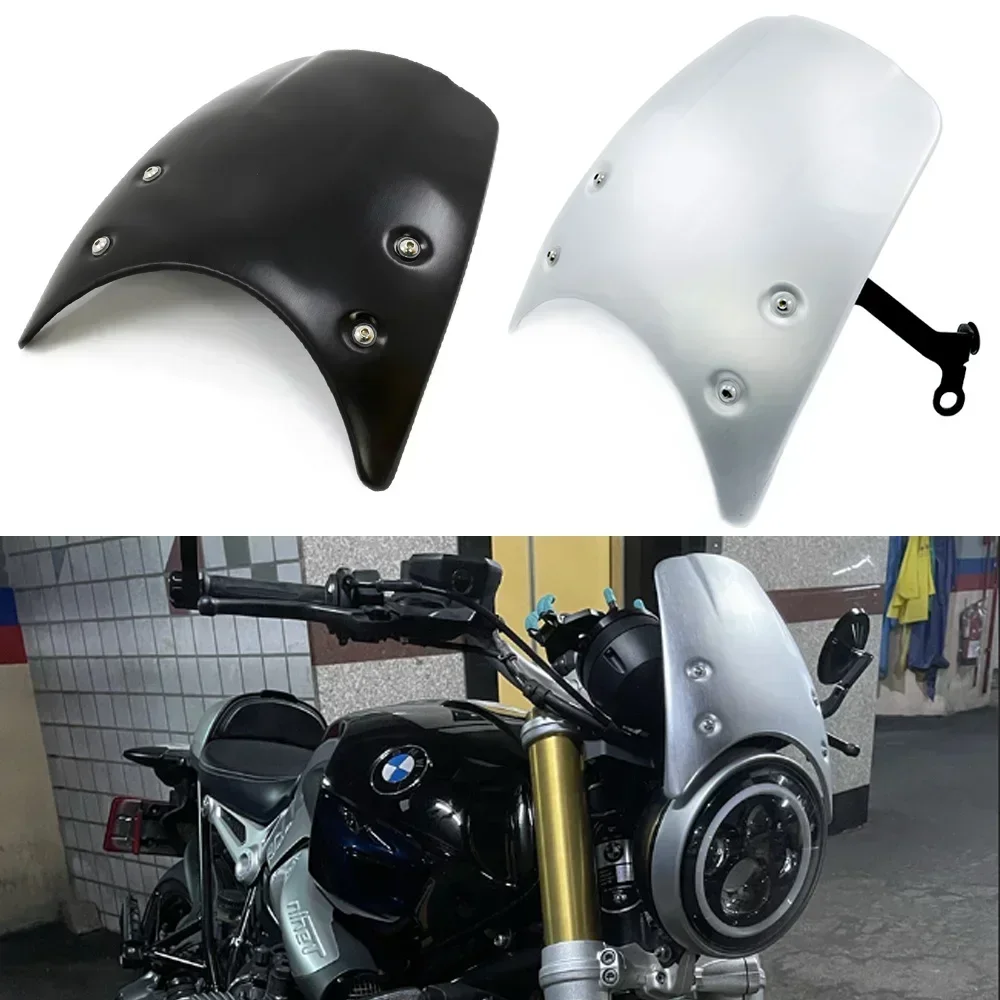 

Лобовое стекло мотоцикла для BMW R NINET NINET RNINE T 9 T Racer Pure Urban Scrambler 2014-2022, алюминиевый ветрозащитный дефлектор, ветровое стекло