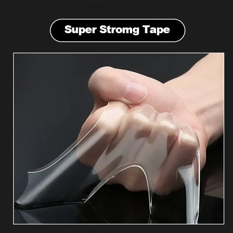 1mm Tape Nano Tape Super Strong Double-Sided Adhesive Tape Transparent Reusable Waterproof Tapes Heat Resistance Bathroom Home view 3