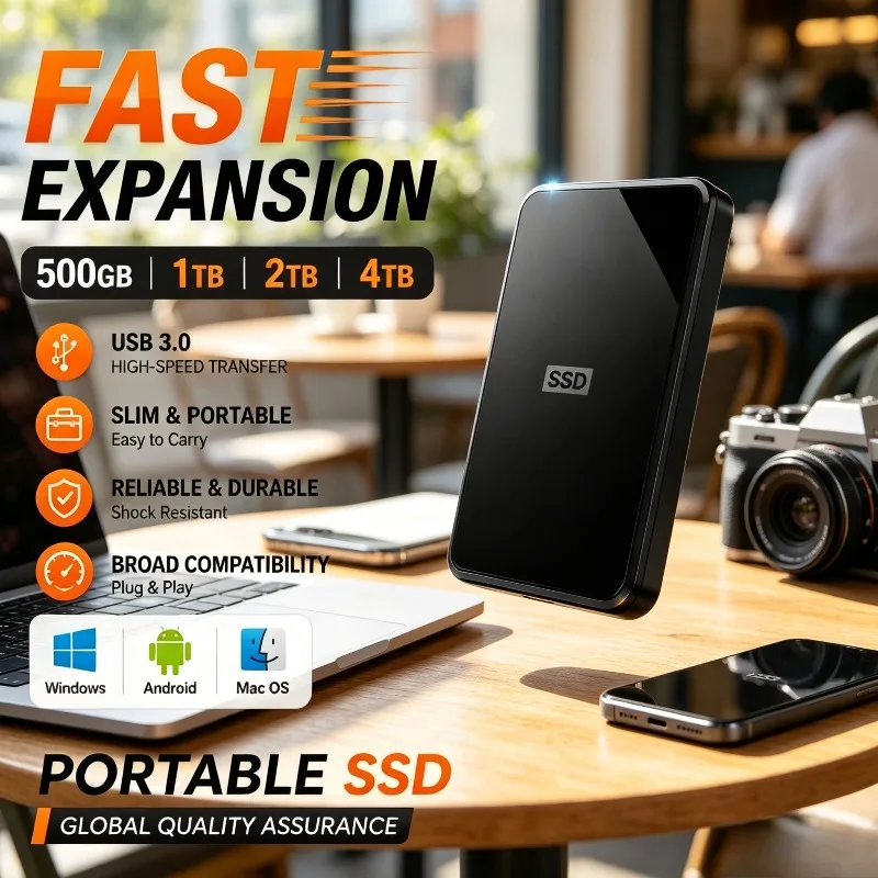 2.5" Elements External Hard Drive USB3.0 High Speed Trans Mission Portable 1TB 2TB 4TB E Xternal Storage Disk For Notebok PC