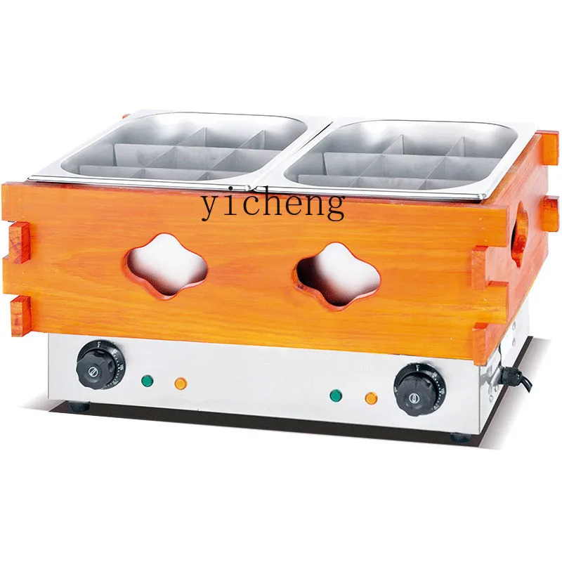 ZZ Commercial 9/18 ตารางไม้กล่อง Oden เครื่องทําอาหารร้านสะดวกซื้อพิเศษเผ็ดหม้อร้อน Skewers ขนมขบเคี้ยว