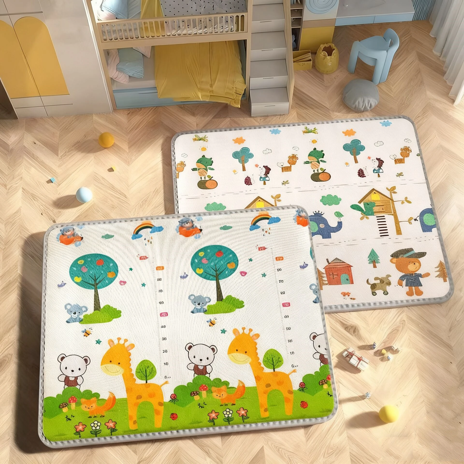 Play Mat for Children's Safety Mat Thick 1 Cm EPE Large Size Environmentally Friendly Baby Crawling Play Mats Folding Mat Carpet