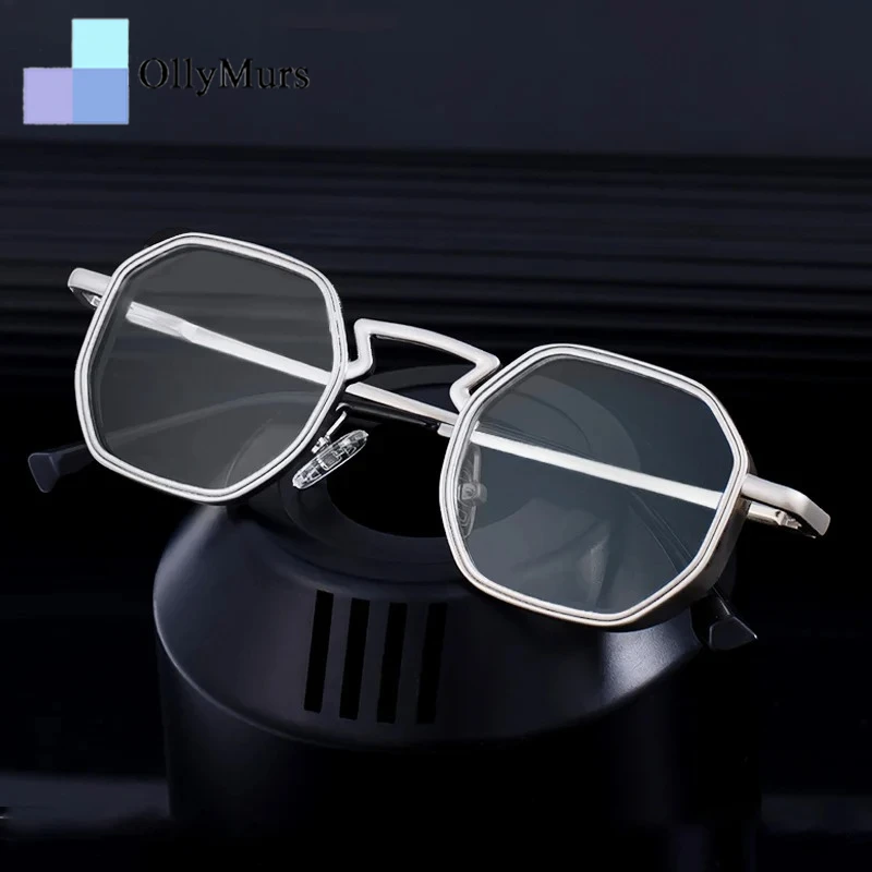 OLLYMURS رجل وصفة طبية مكافحة نظارات الضوء الأزرق الرجال إطارات النظارات البصرية Lunette صب فام الأصلي قصر النظر العدسات النظارات