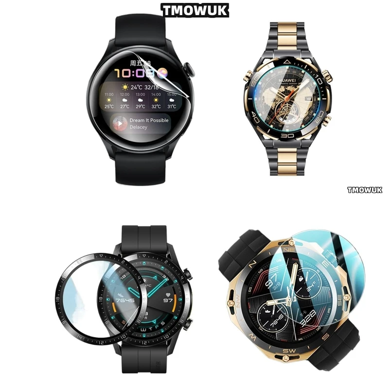 

HD Anti - Scratch Tempered Glass Screen Protector For Huawei WATCH GT2 GT3 GT4 GT5 Pro Cyber Ultimate 41 42 43 46mm 9H