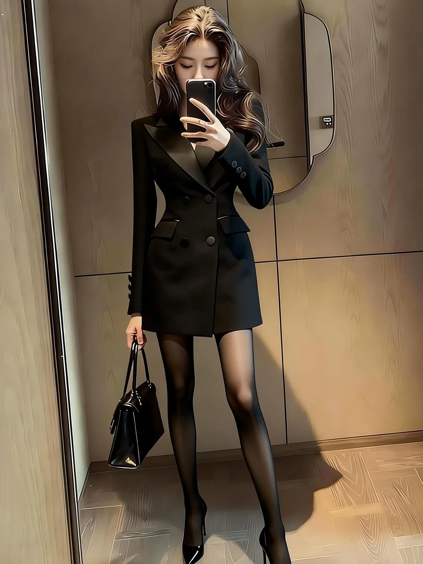 

Женский костюм Bla Suit Dr, весна 2026, с утягивающим эффектом, для зрелых женщин, для работы, элегантный, в стиле «сестринский», юбка из полиэфирного волокна