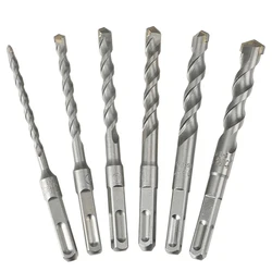 1PCS Electric Hammer Drill Bit 6/8/10/12mm Square / Round Shank, Chrome Vanadium Steel Plus for Masonry Concrete Cement Wall