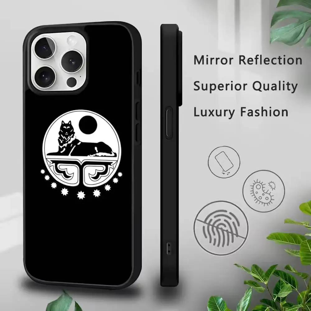 حافظة هاتف Chechen Coat Of Arms لهاتف iPhone 17,16,15,14,13,12,11,Pro,Max,Plus,Mini,SE4,E شحن لاسلكي Magsafe مغناطيسي