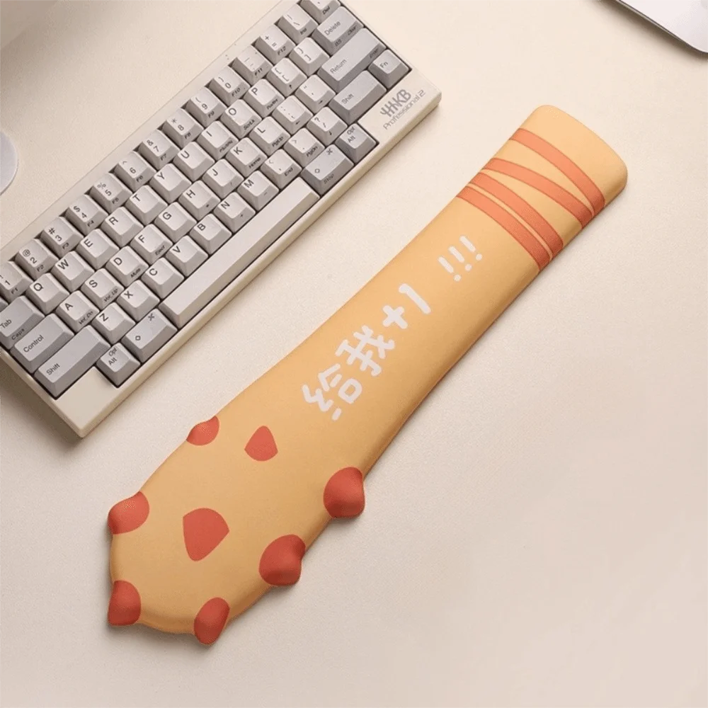 Silicone Material Wrist Rest Mouse Pad Large Size Non-Slip Keyboard Pad Cute Pattern Lightweight Design Ergonomic Keyboard Pad