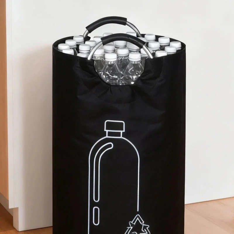 

Корзина для хранения бутылок с напитками большой вместимости, мешок для сбора использованных бутылок, складное ведро для переработки, корзина для грязного белья