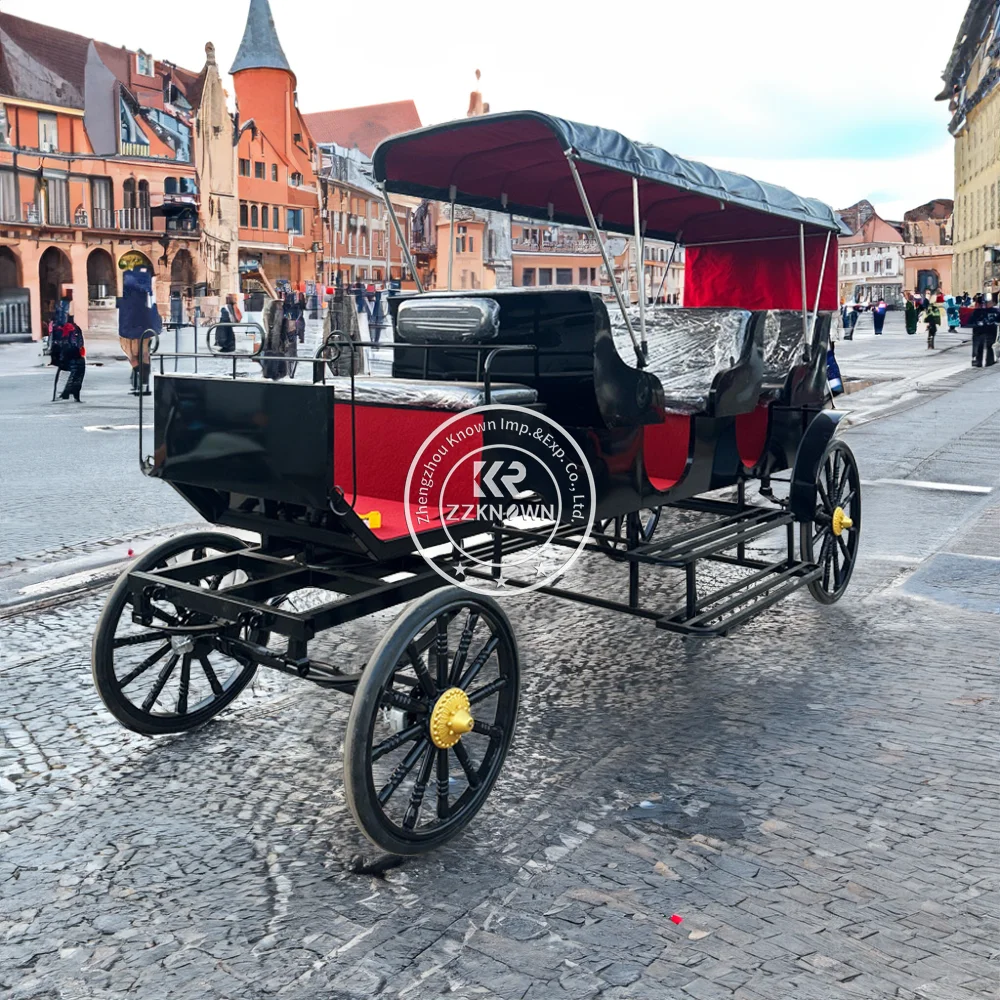 Luxury Royal European Horse Carriage Vintage Retro Sightseeing Tourist Horse Carriage for Scenic Attraction