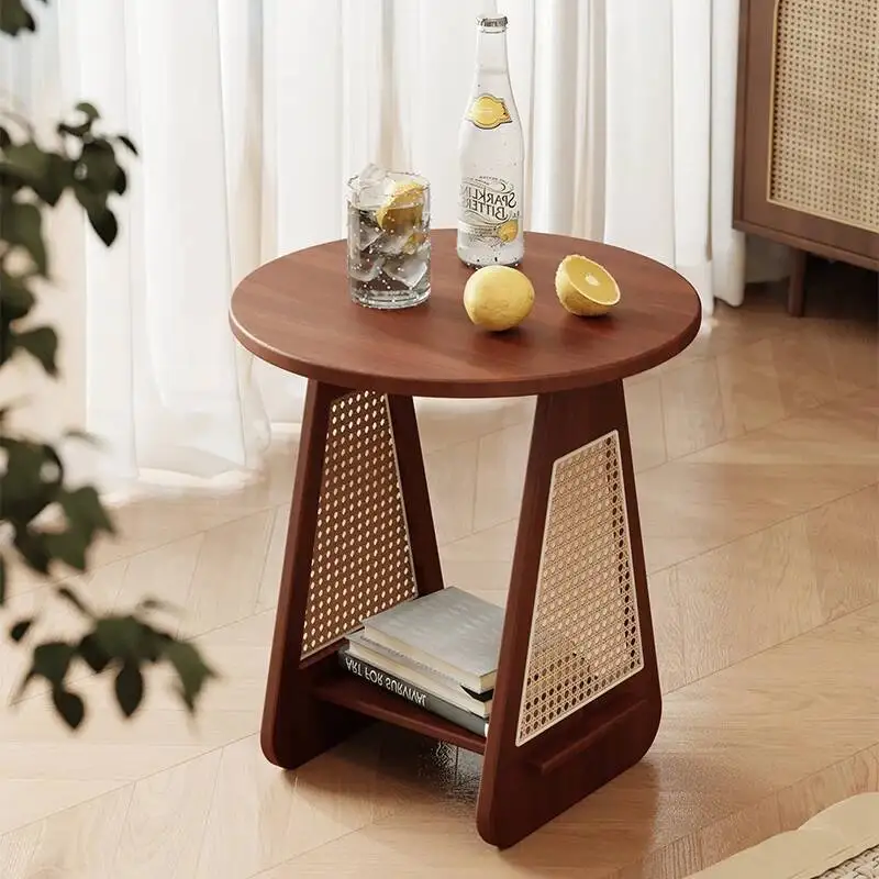 طاولة جانبية خشبية صغيرة داخلية يابانية فاخرة إسكندنافية بسيطة طاولة قهوة قائمة جمالية Meubles حلي ديكور منزلي