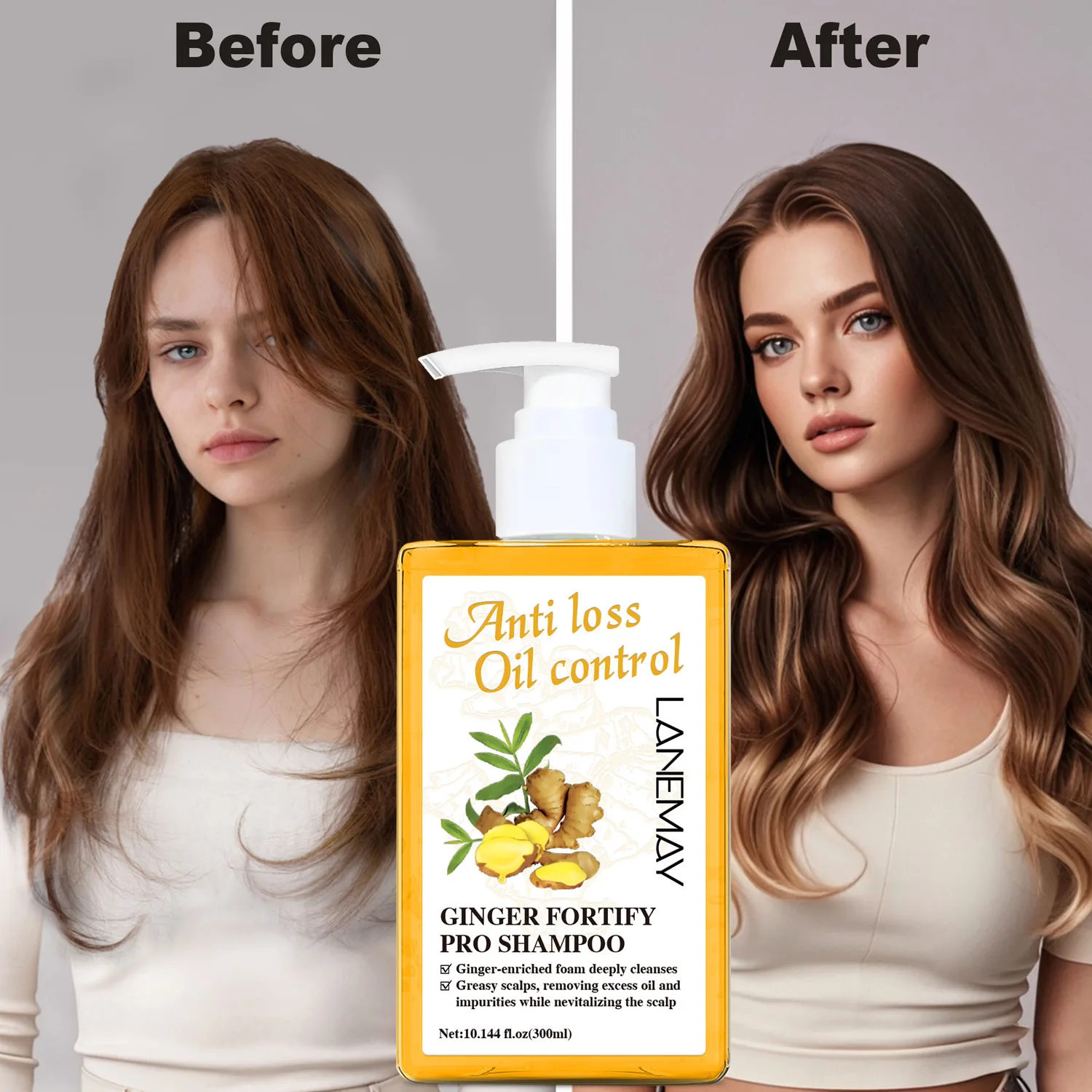 Ginger Fortify Pro Shampoo  Anti-Loss and Oil Control Treatment for All Hair Types,Cheap and good quality.