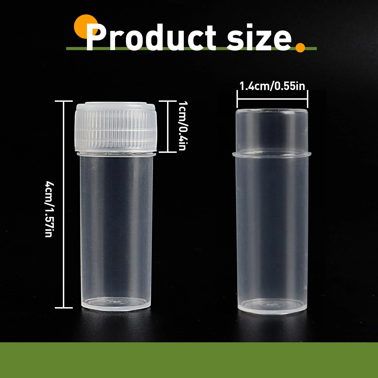 5/7ML Plastic Sample Bottles Vial Storage Mini Clear Storage Case with Lid Vial Storage Container Test Tube for Small Items