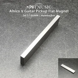 2Pcs Alnico V Electric Guitar Pickup Magnet for Humbucker 60x3.2x13MM/F54x3x10MM Flat Pickup Magnet Silver